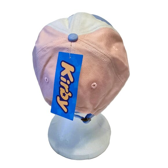 NWT Kirby Embroidered Hat Nintendo ~ Blue Pink White Tri Color ~ Sleeping Kirby - Picture 4 of 9